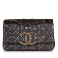 Chanel Python Single Flap Bag - Embellished Crystal
