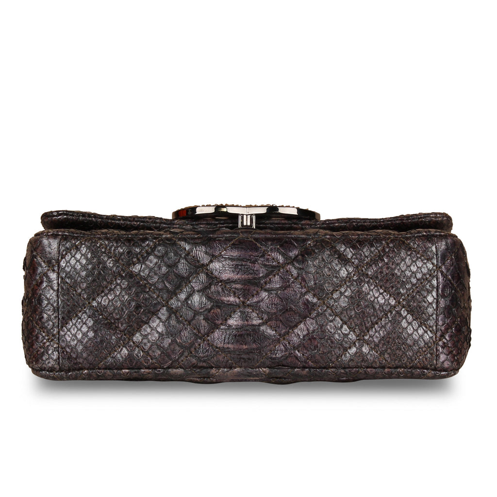 Chanel Python Single Flap Bag - Embellished Crystal