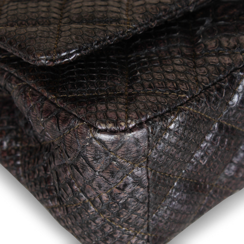 Chanel Python Single Flap Bag - Embellished Crystal
