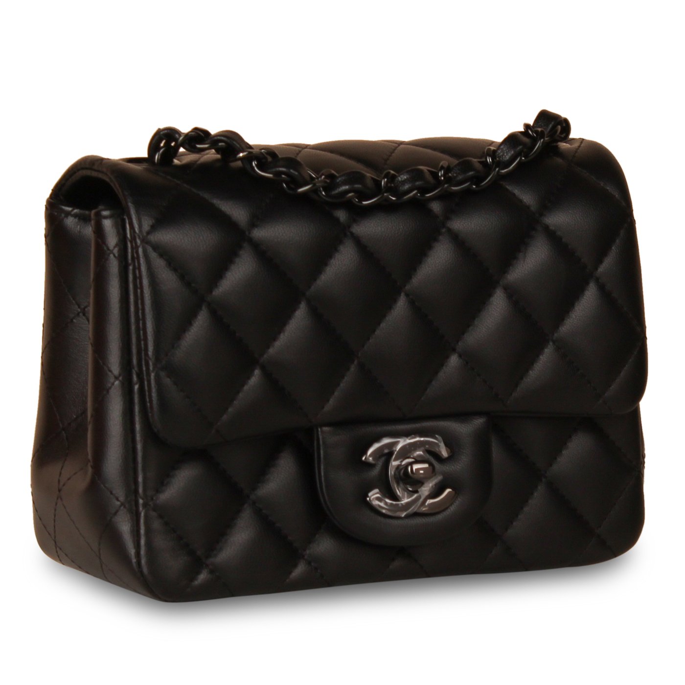 Chanel Classic Flap Bag - Mini Square So Black