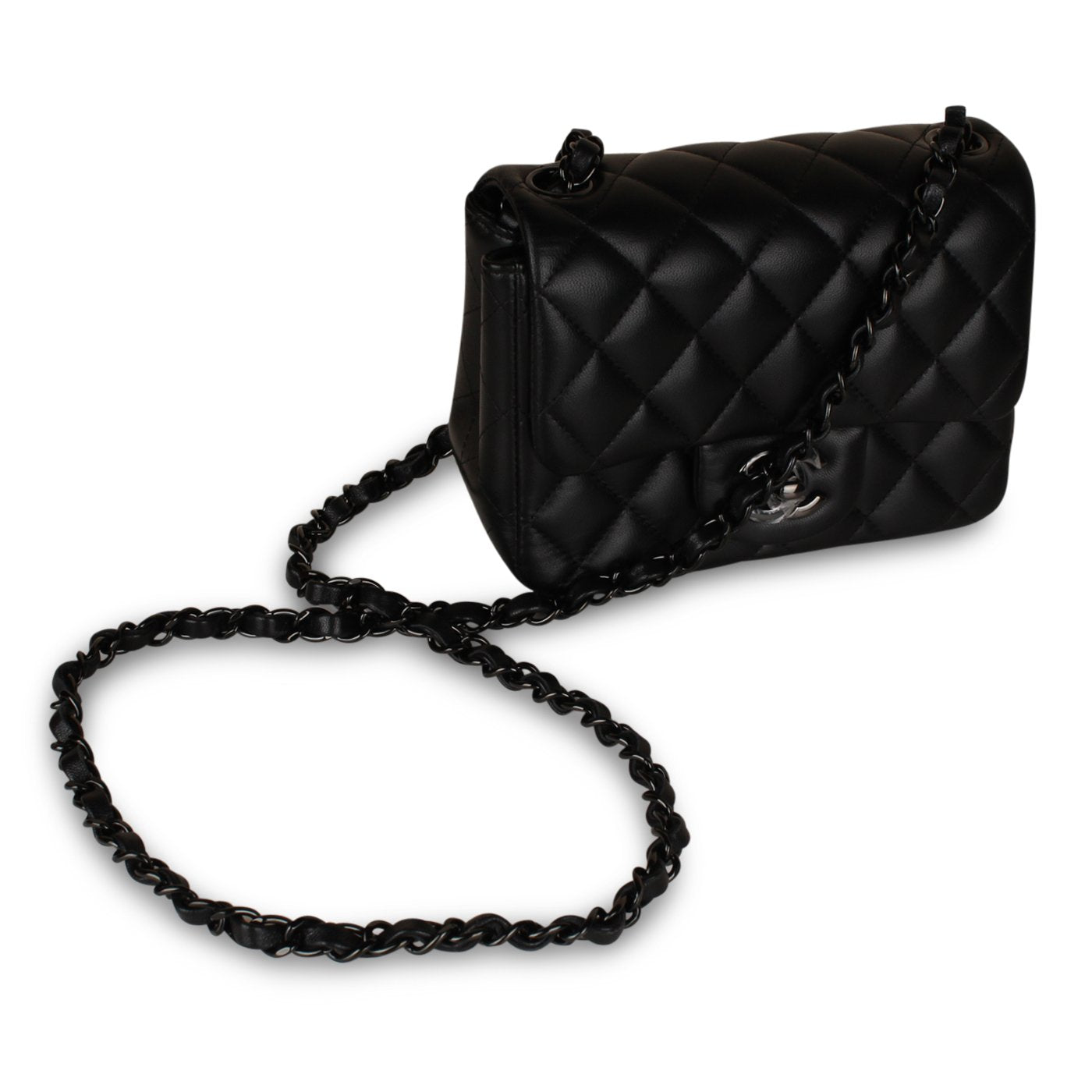 Chanel Classic Flap Bag - Mini Square So Black