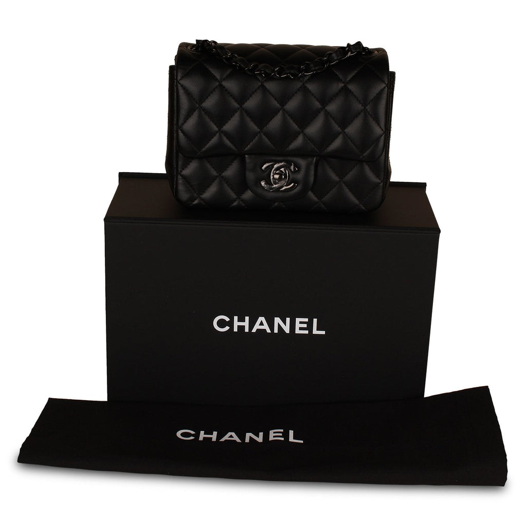 Chanel Classic Flap Bag - Mini Square So Black