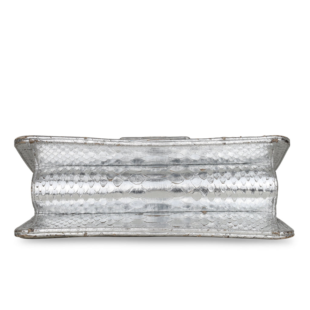 Python Flap Bag - Metallic