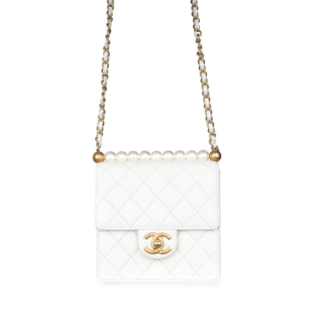Vertical Pearl Flap Bag
