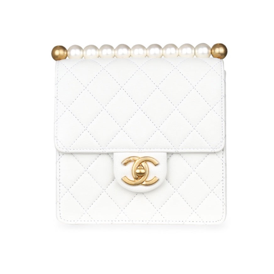 Vertical Pearl Flap Bag
