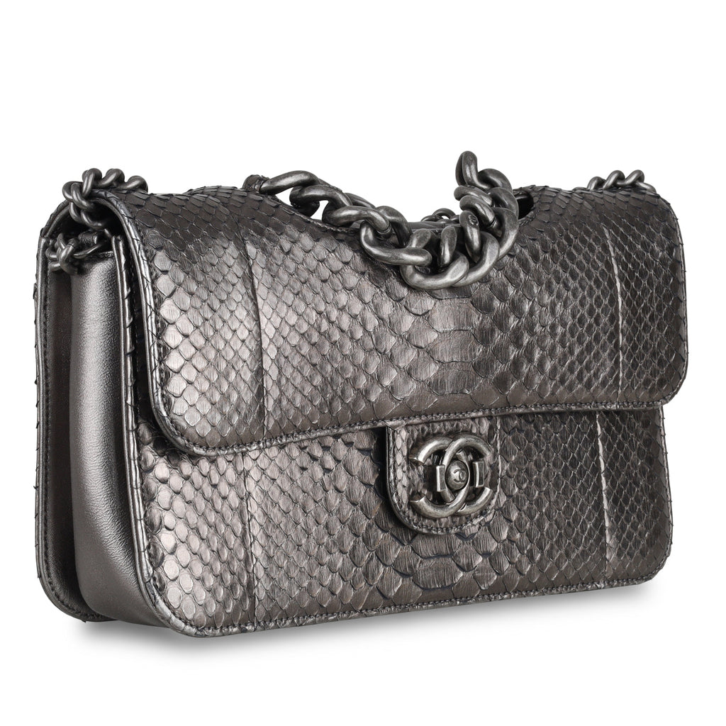 Python Flap Bag - Metallic