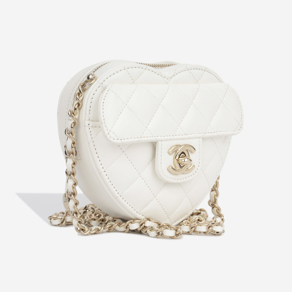 Small Heart Bag - White