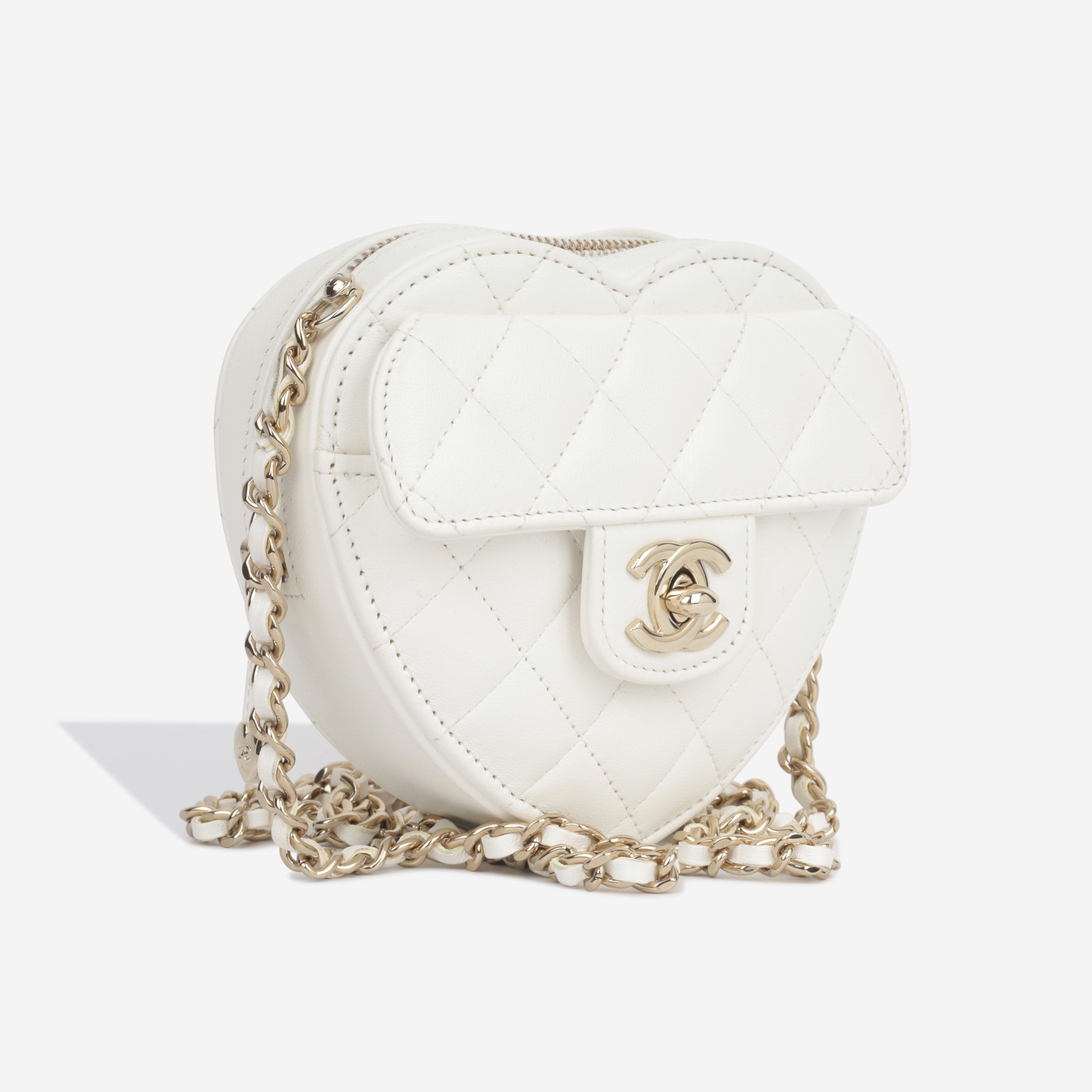 Small Heart Bag - White