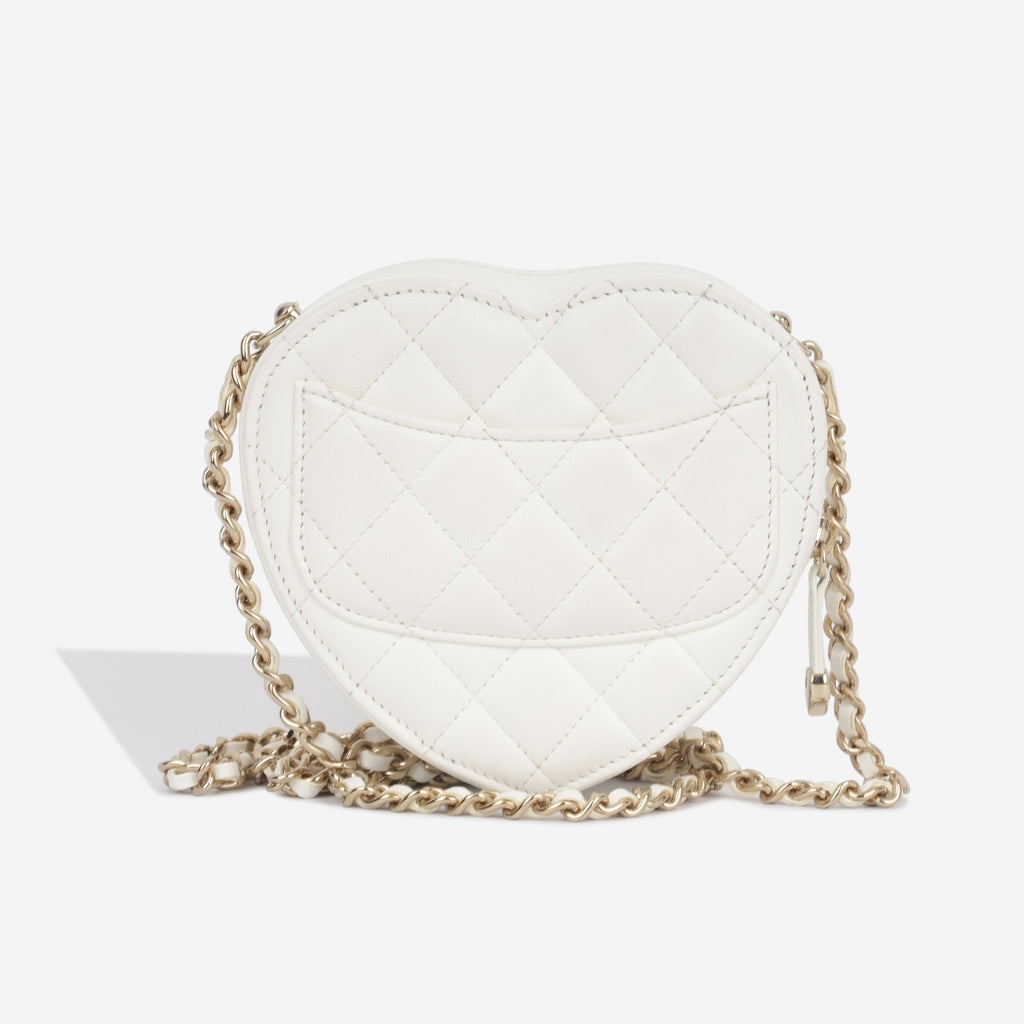 Small Heart Bag - White