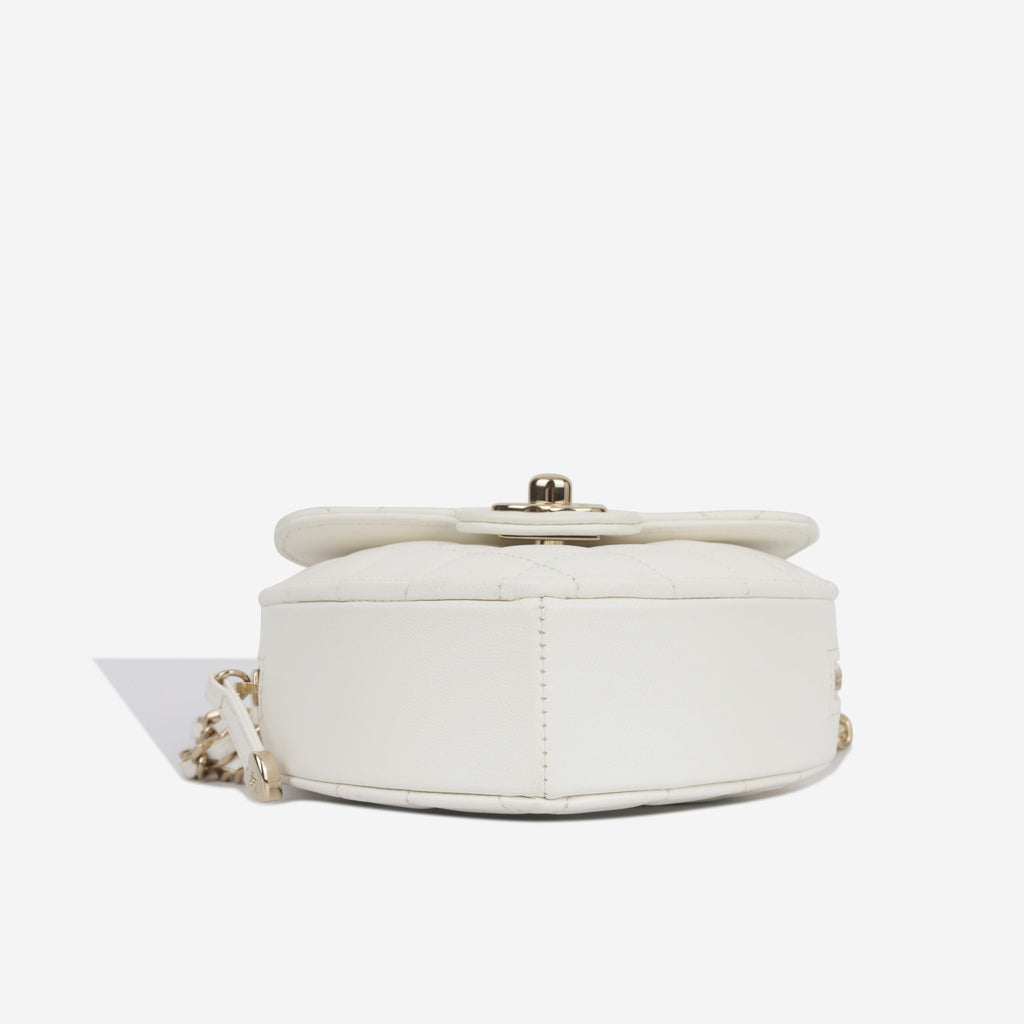 Small Heart Bag - White