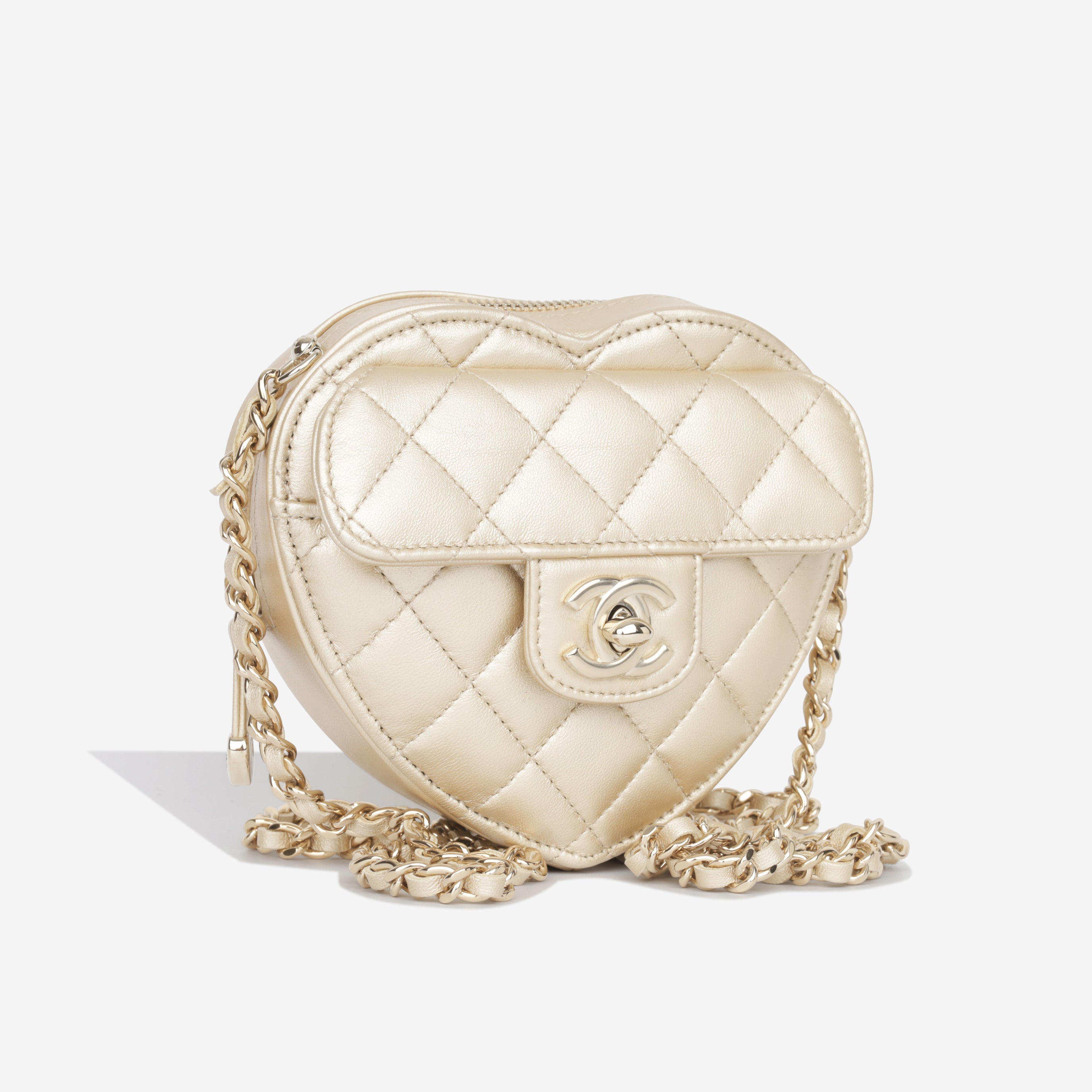 Small Heart Bag - Champagne