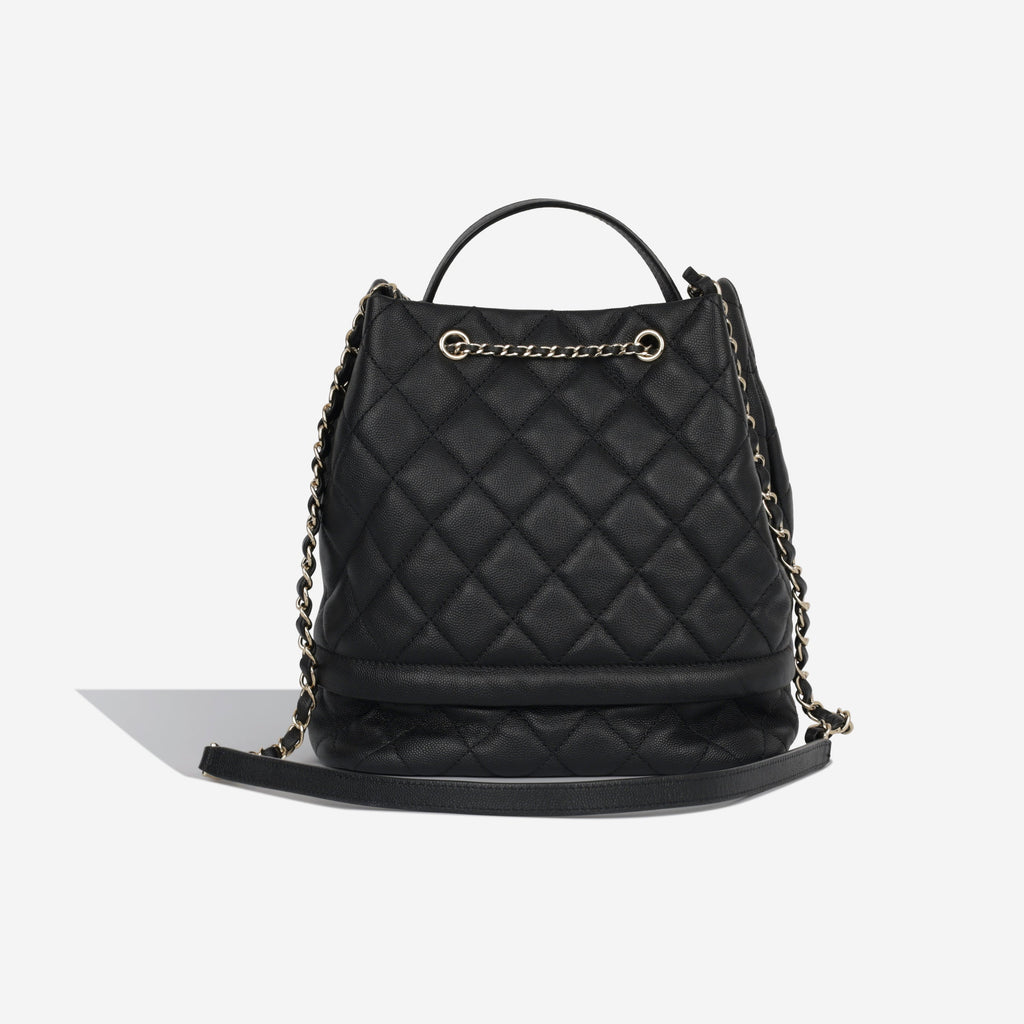 Quilted Bucket Bag - Black Caviar