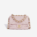 Seasonal Square Flap - Pink Lambskin