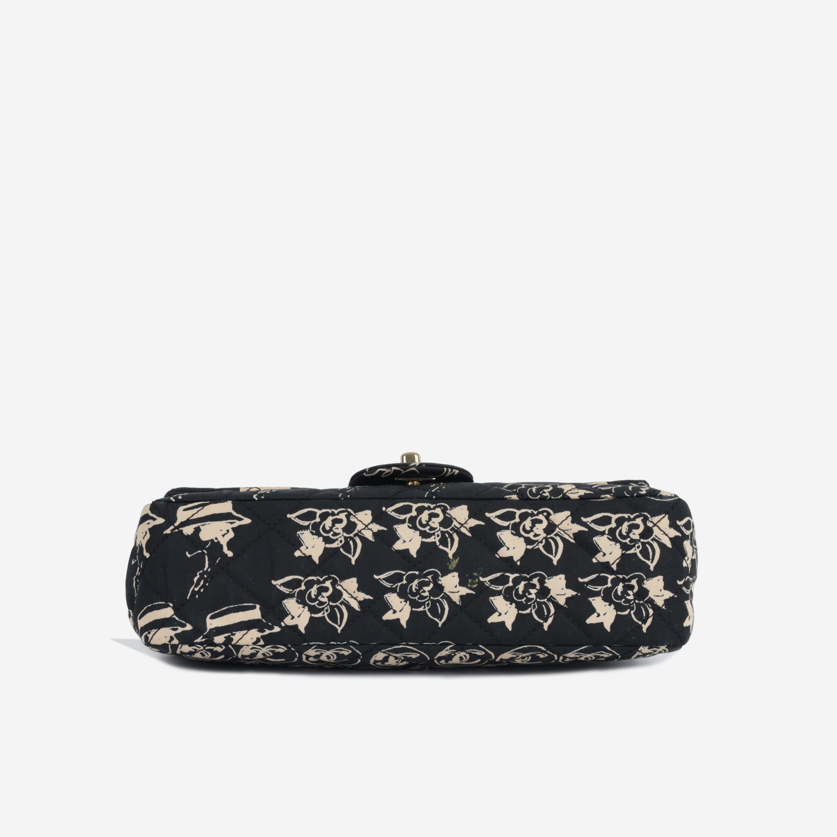 Vintage Coco Print Fabric Flap