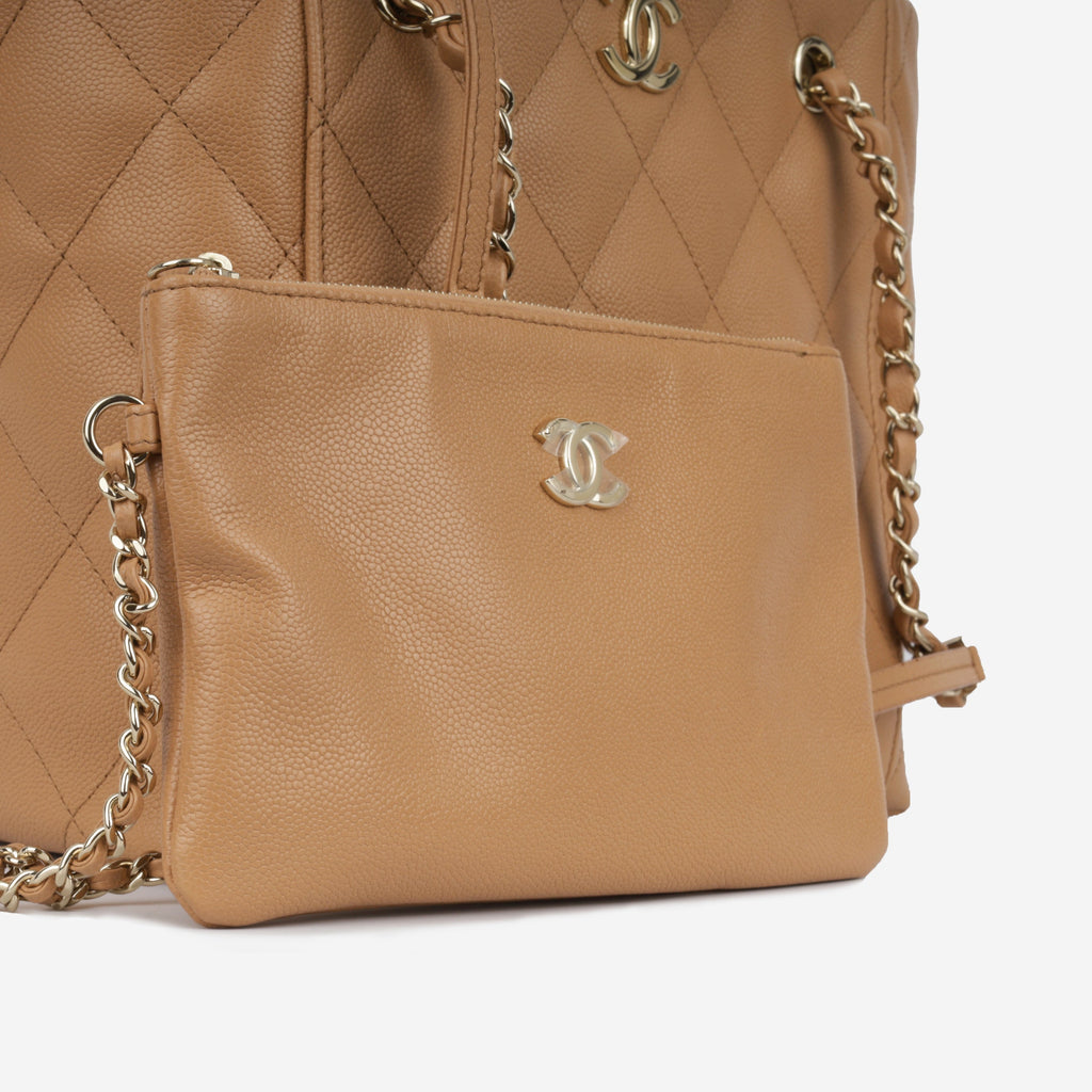 Large CC Shopping Tote - Caramel