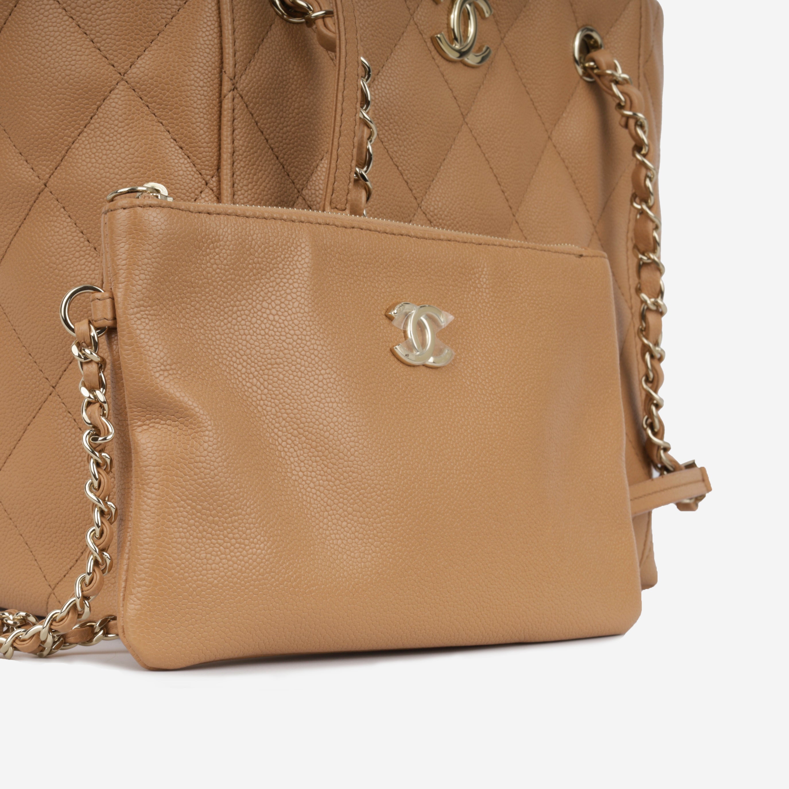 Large CC Shopping Tote - Caramel