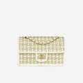 Cruise Woven Flap - Metallic Gold/White