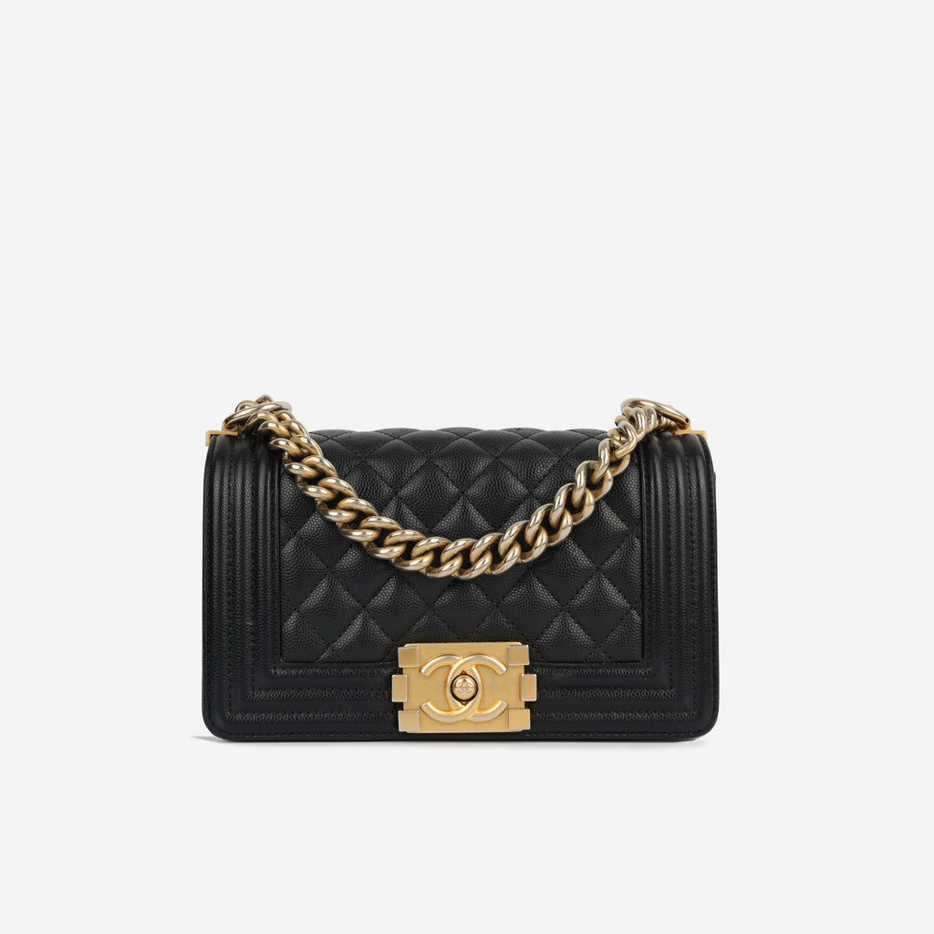 Small Chanel Boy - Black Caviar