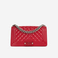 Chanel Boy Bag - Old Medium Red Patent