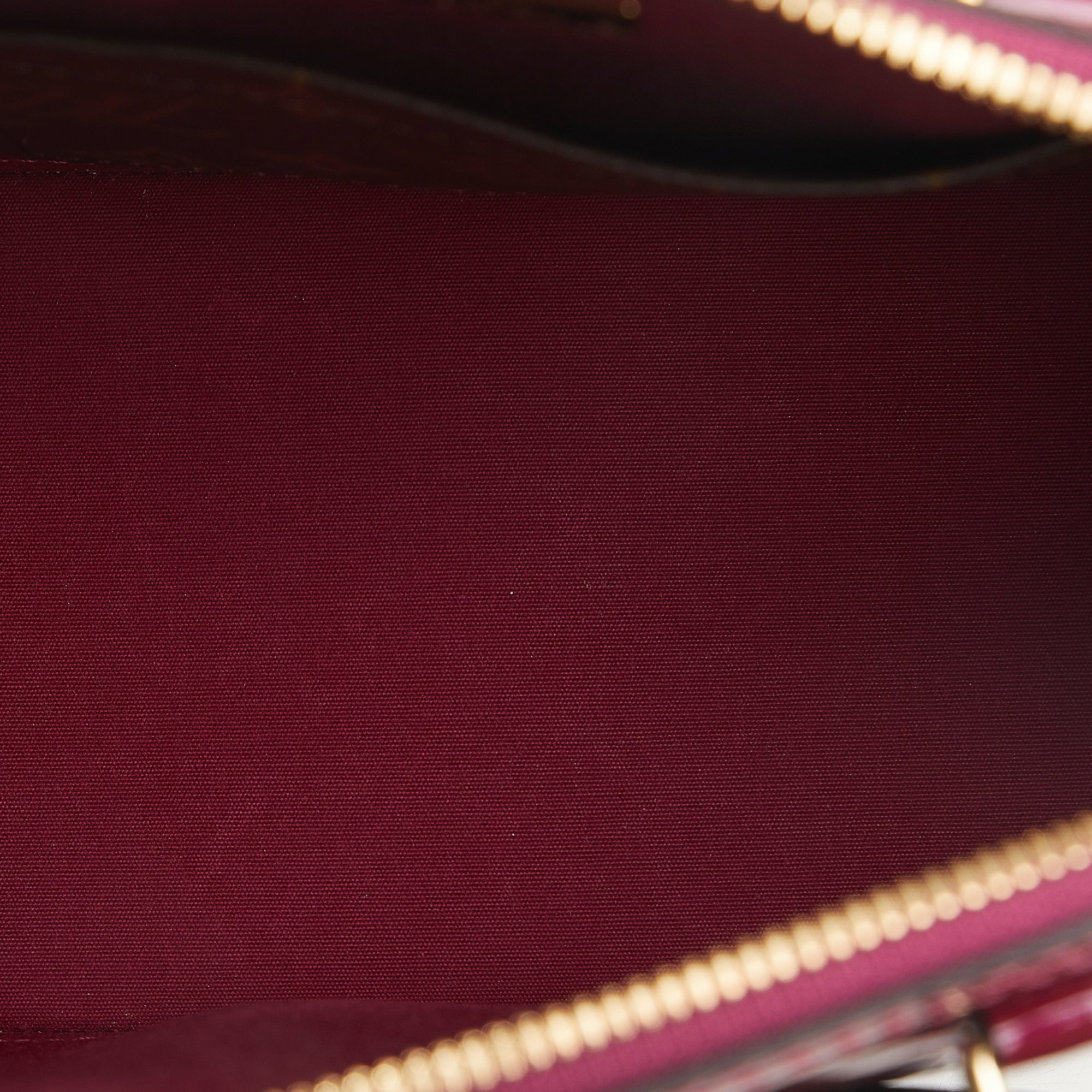 Red Louis Vuitton Vernis Miroir Alma BB Satchel