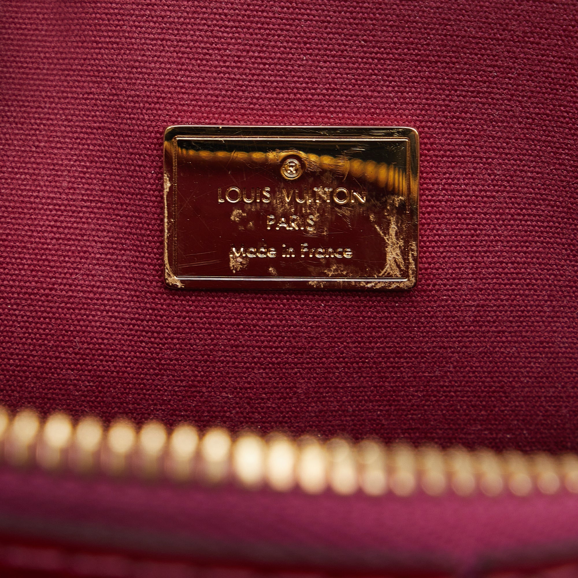 Red Louis Vuitton Vernis Miroir Alma BB Satchel