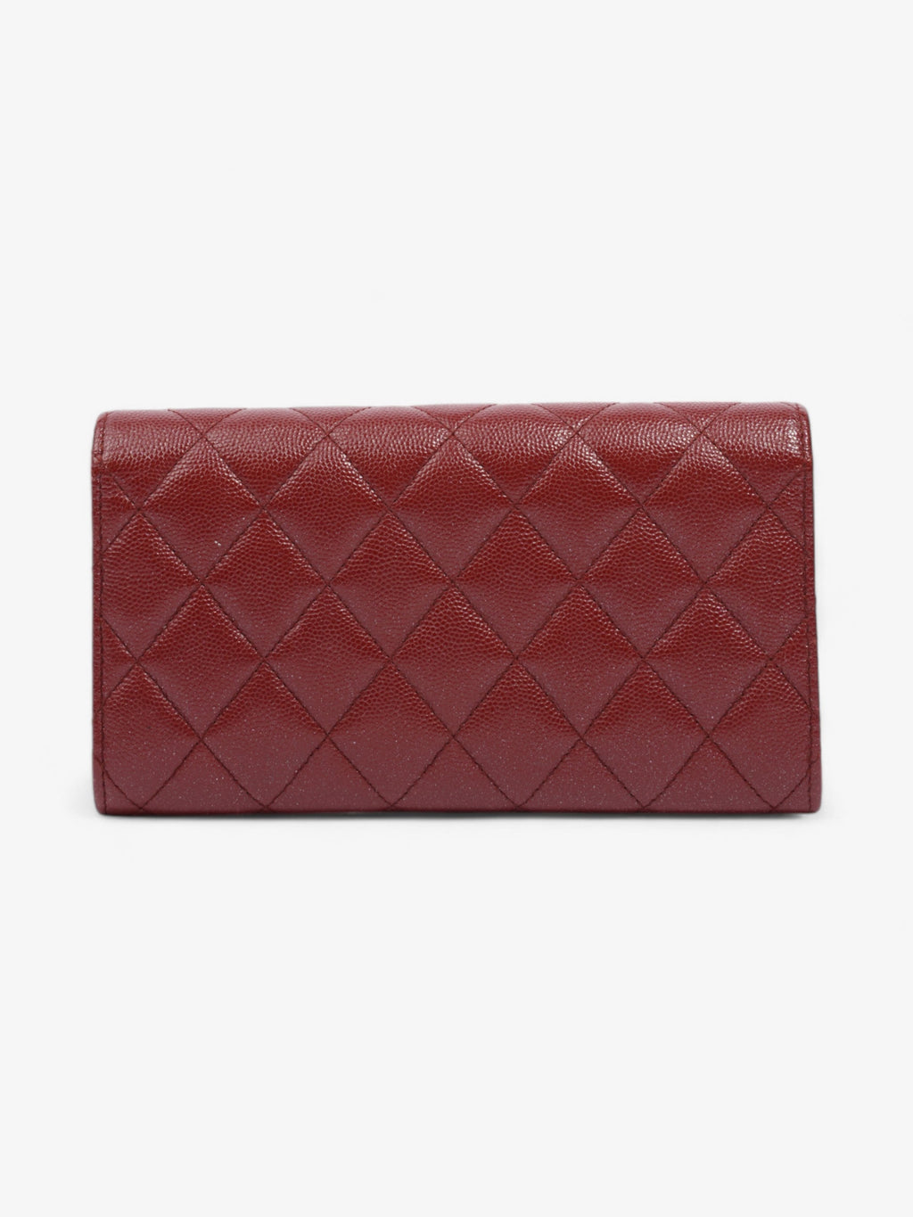 Chanel Trifold Wallet Dark Red / Gold Caviar Leather