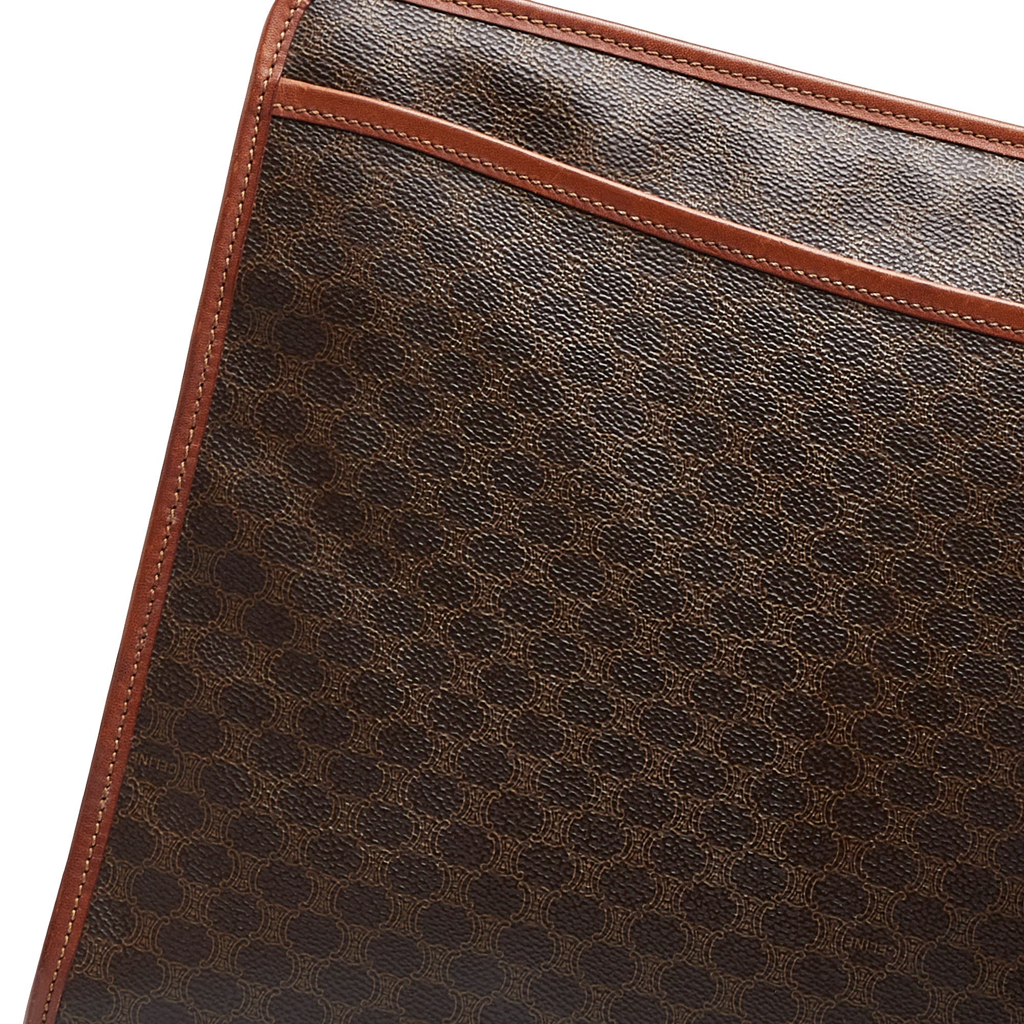 Celine Clutch Brown Macadam Canvas