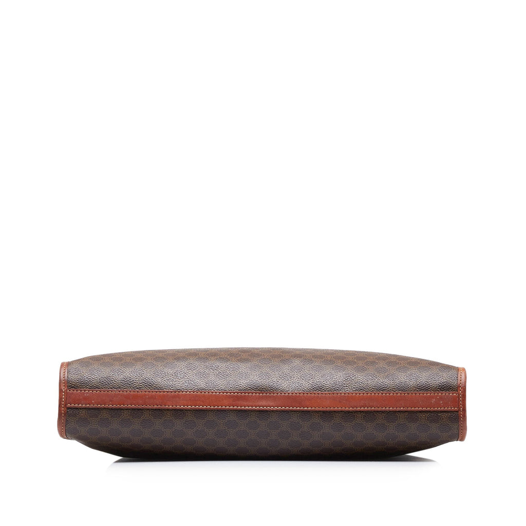 Celine Clutch Brown Macadam Canvas