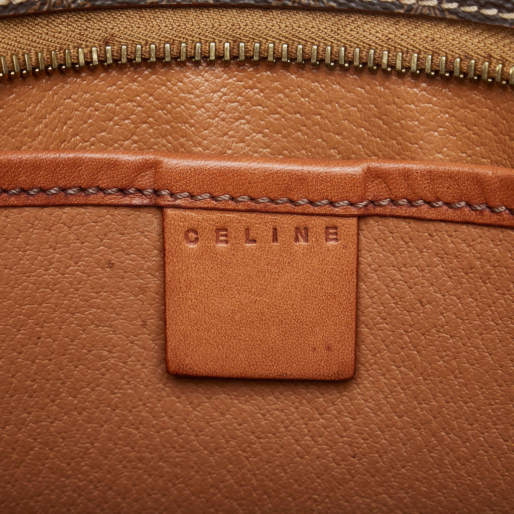 Celine Clutch Brown Macadam Canvas