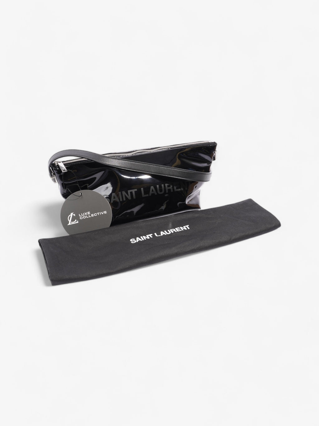 Saint Laurent Tuc Body Bag Black Patent Leather