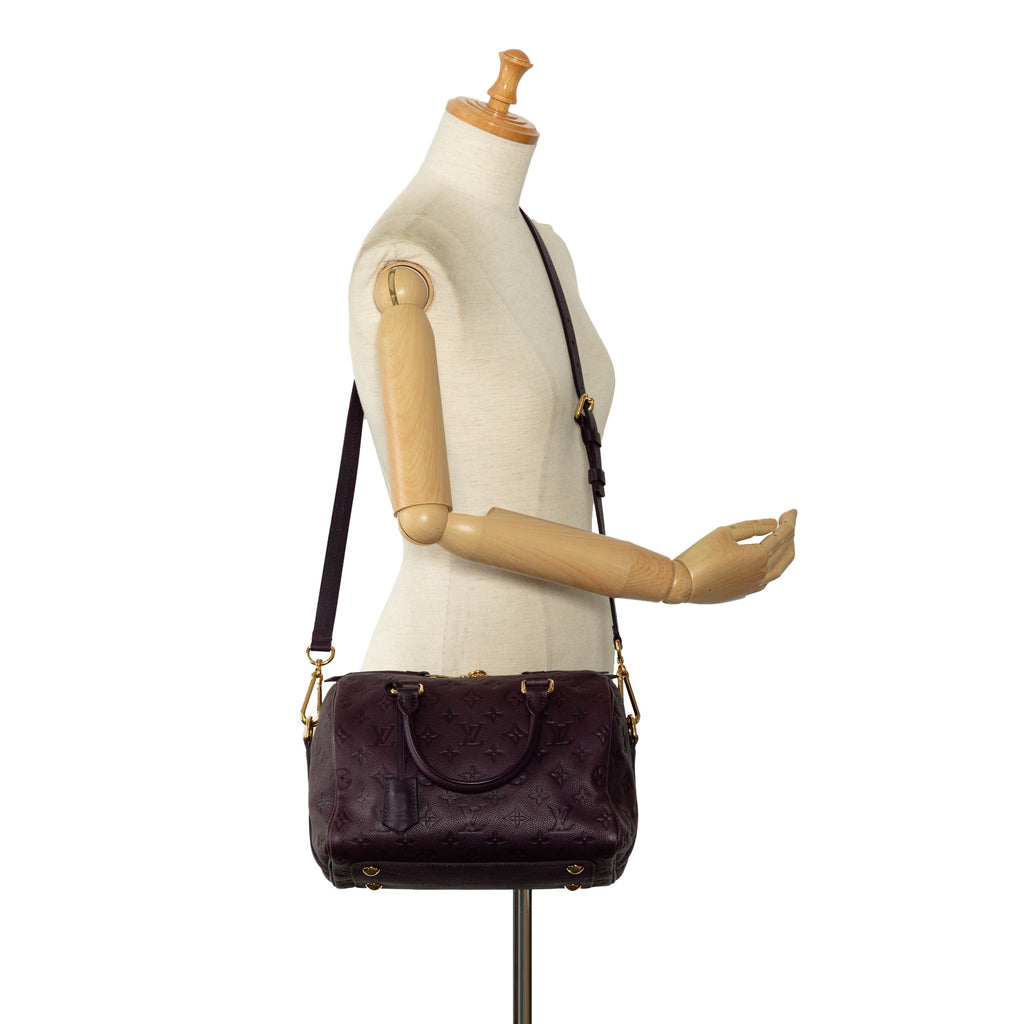 Purple Louis Vuitton Monogram Empreinte Speedy Bandouliere 25 Satchel