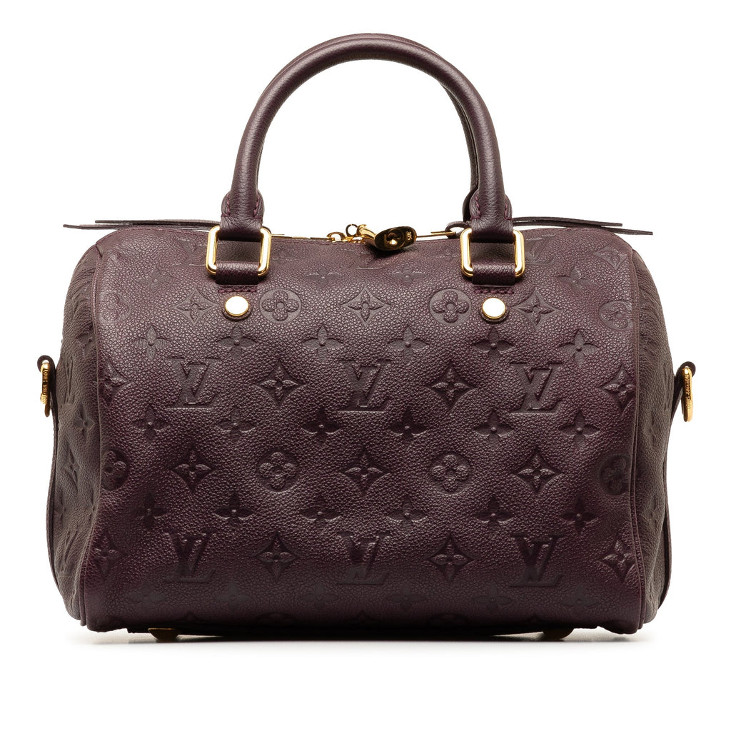 Purple Louis Vuitton Monogram Empreinte Speedy Bandouliere 25 Satchel