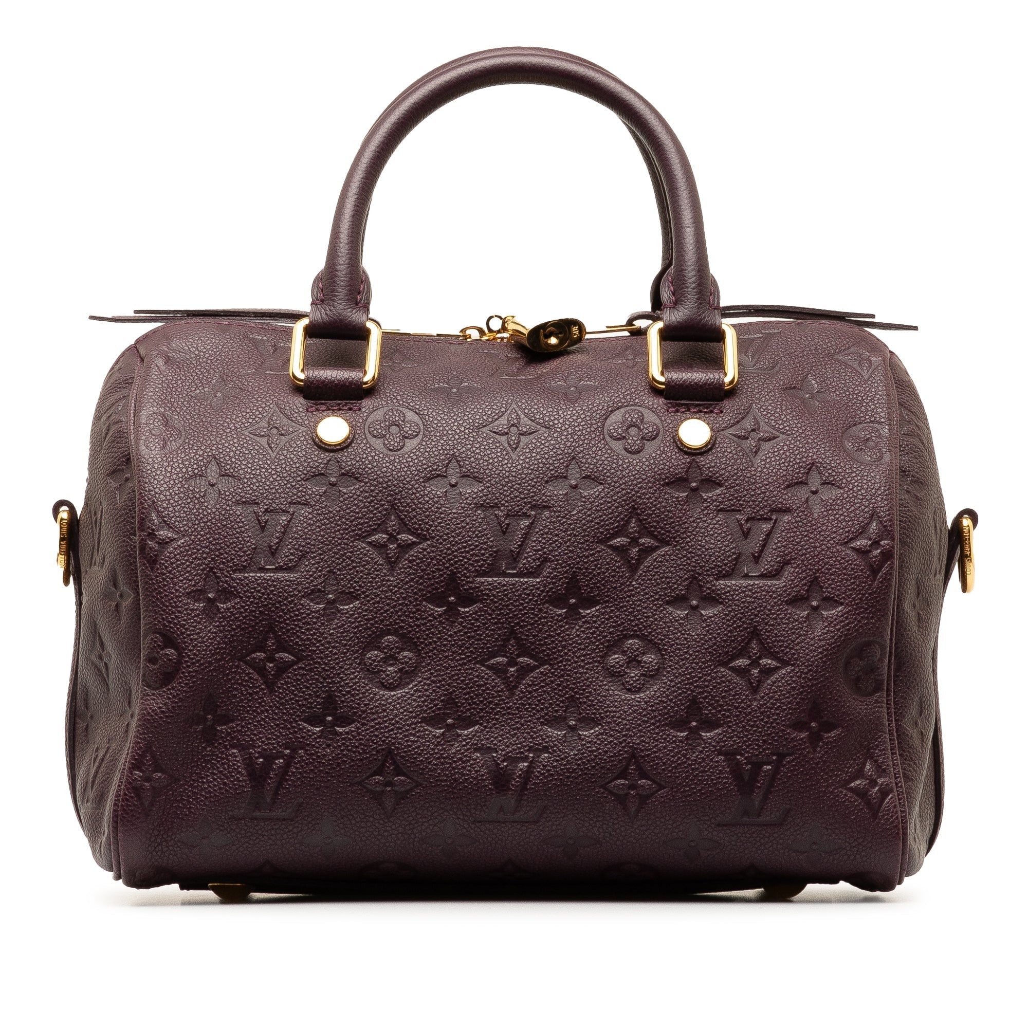 Purple Louis Vuitton Monogram Empreinte Speedy Bandouliere 25 Satchel