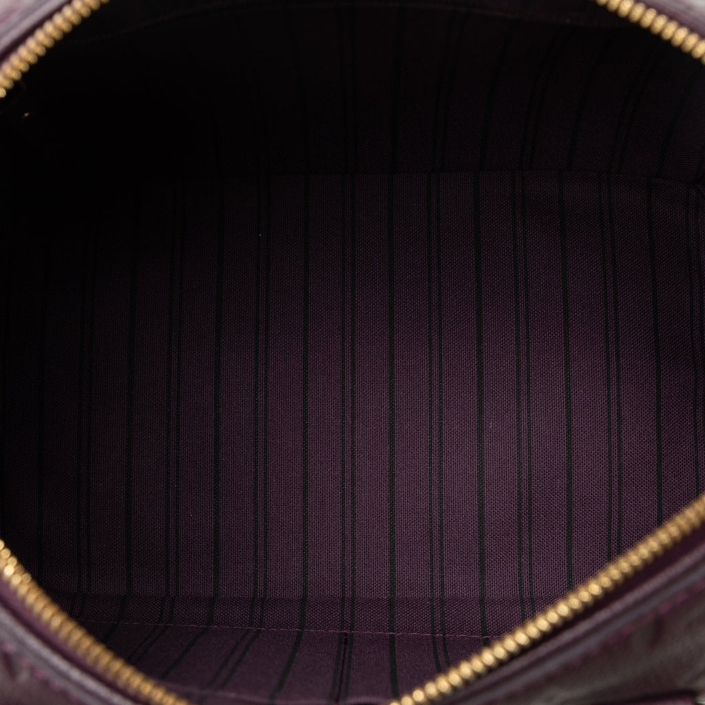 Purple Louis Vuitton Monogram Empreinte Speedy Bandouliere 25 Satchel
