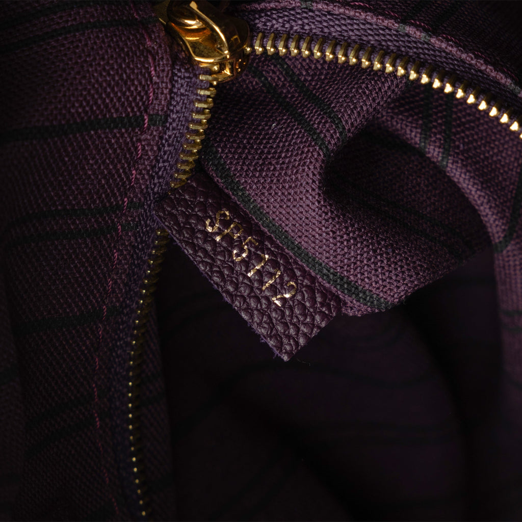 Purple Louis Vuitton Monogram Empreinte Speedy Bandouliere 25 Satchel