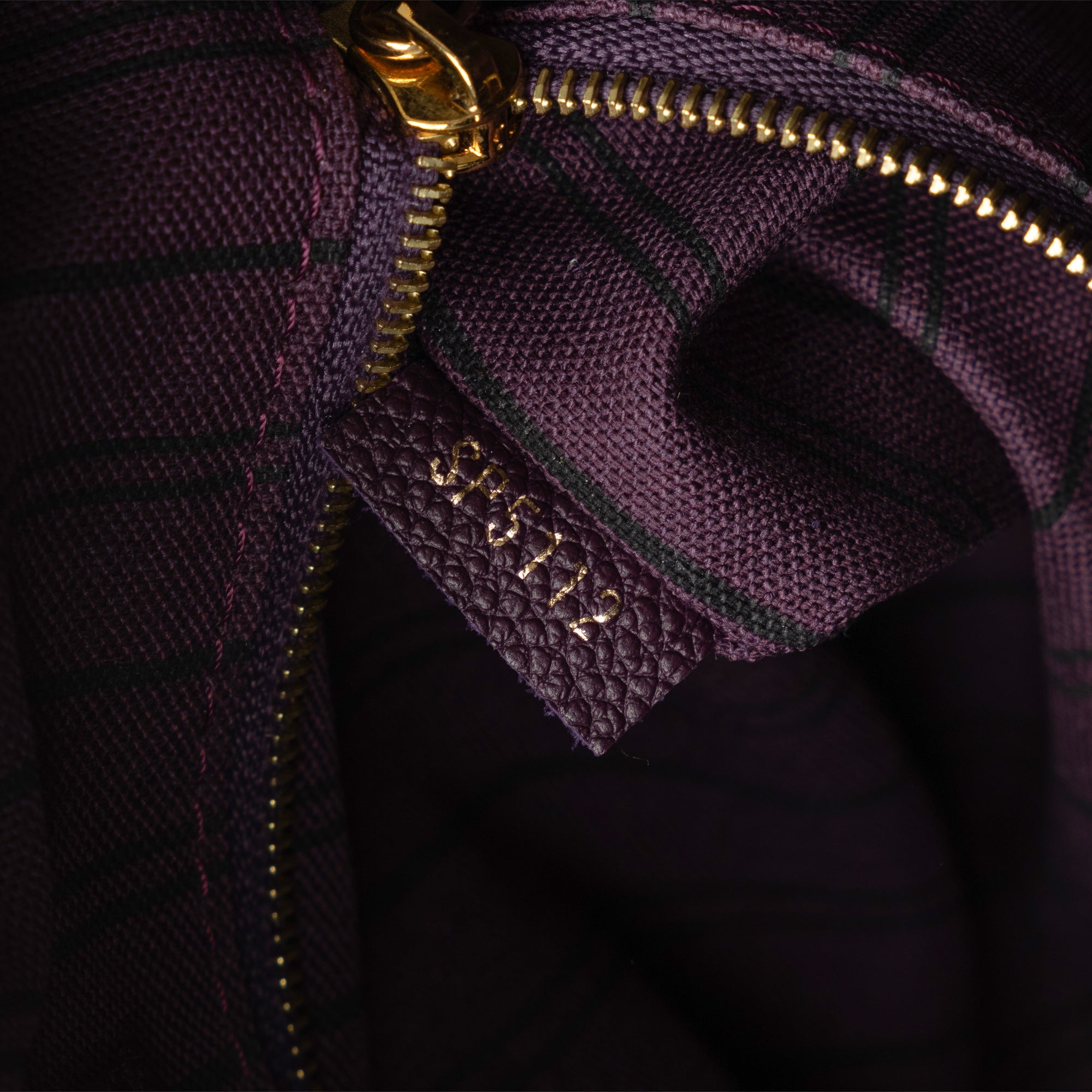 Purple Louis Vuitton Monogram Empreinte Speedy Bandouliere 25 Satchel