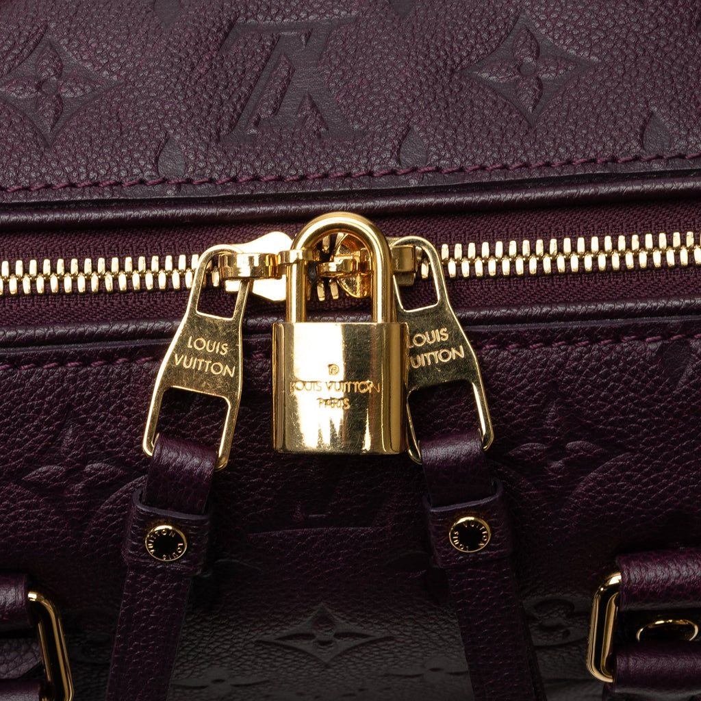 Purple Louis Vuitton Monogram Empreinte Speedy Bandouliere 25 Satchel