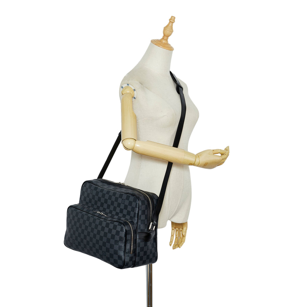 Louis Vuitton Sac Leoh Black Damier Graphite Canvas