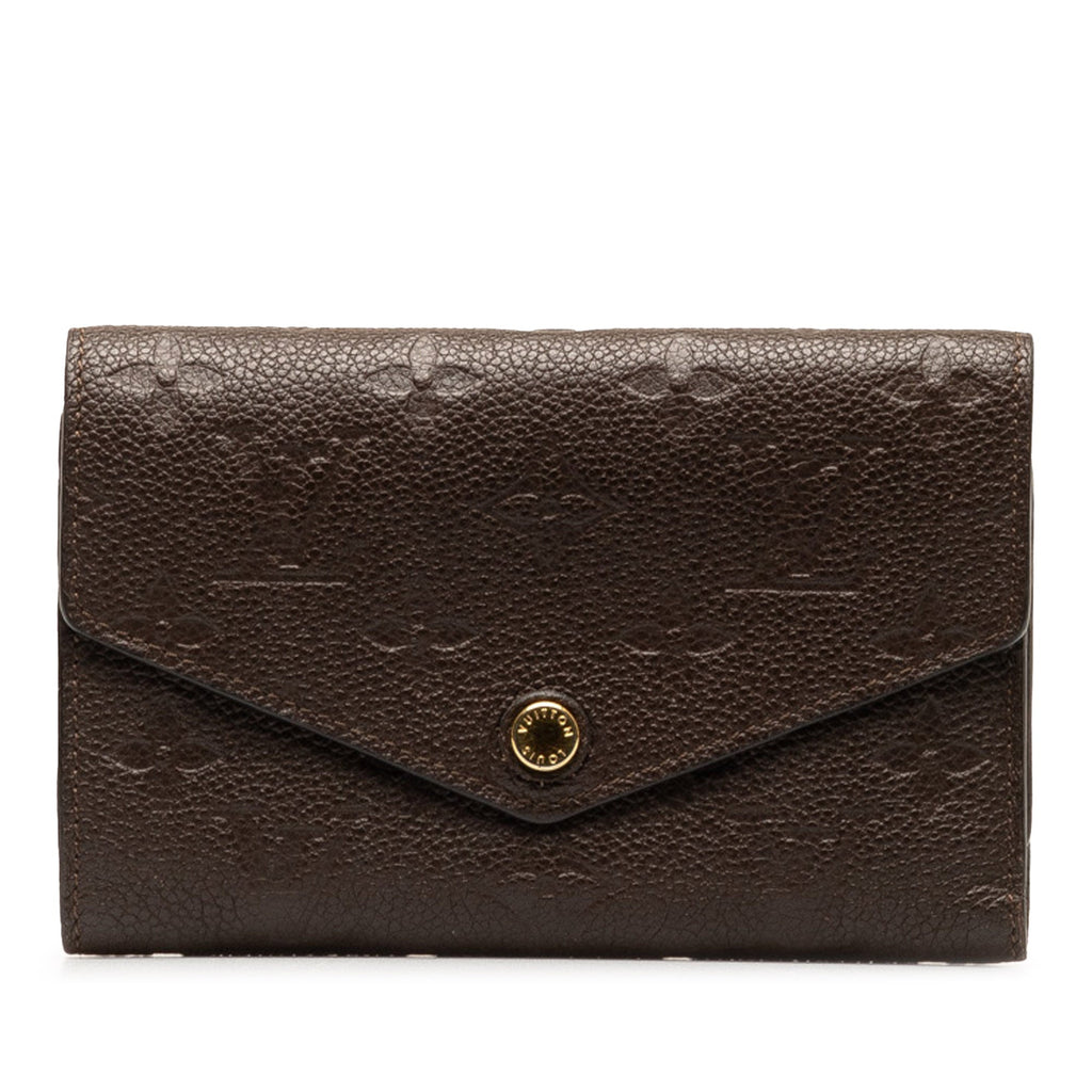 Brown Louis Vuitton Monogram Empreinte Portefeuille Curieuse Wallet