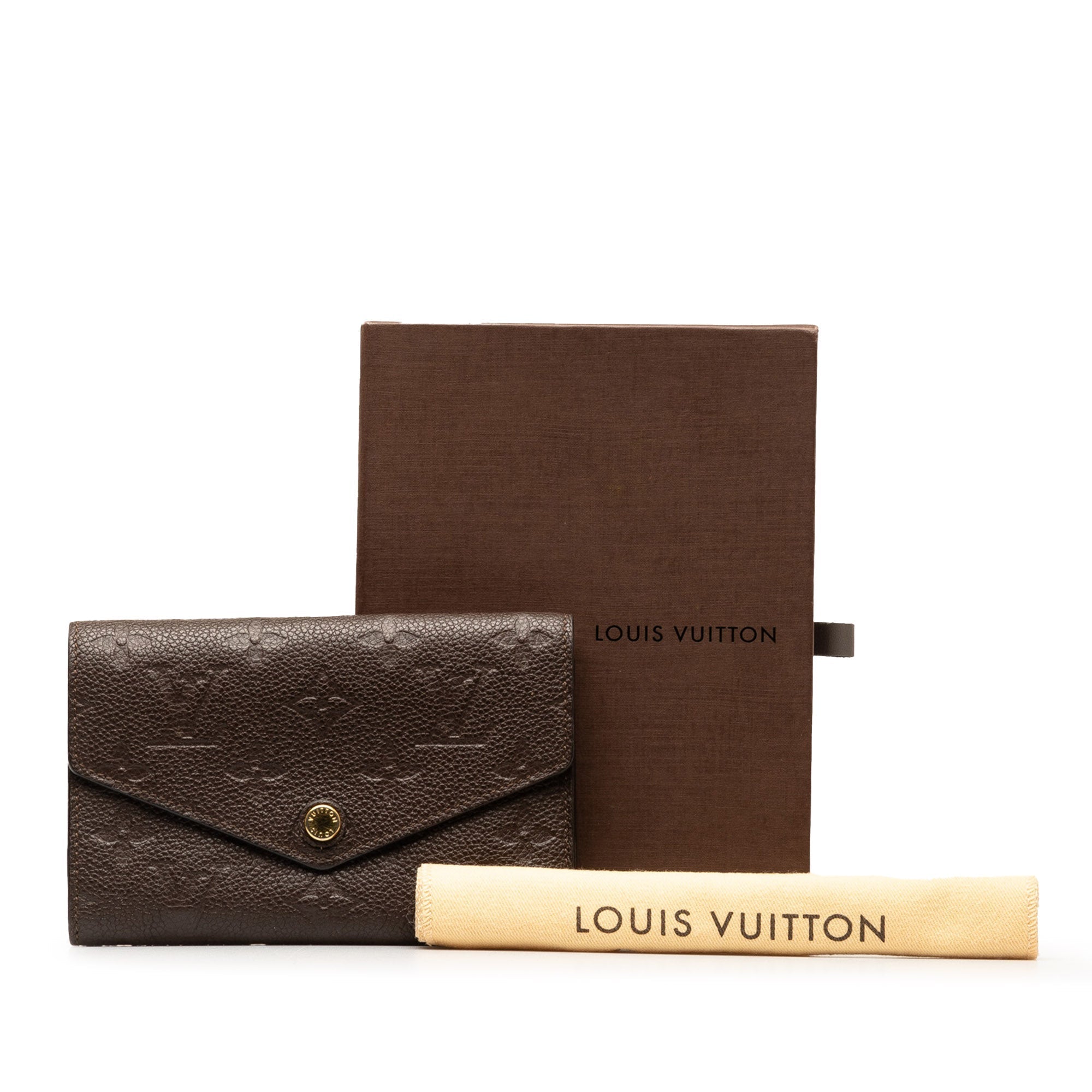 Brown Louis Vuitton Monogram Empreinte Portefeuille Curieuse Wallet