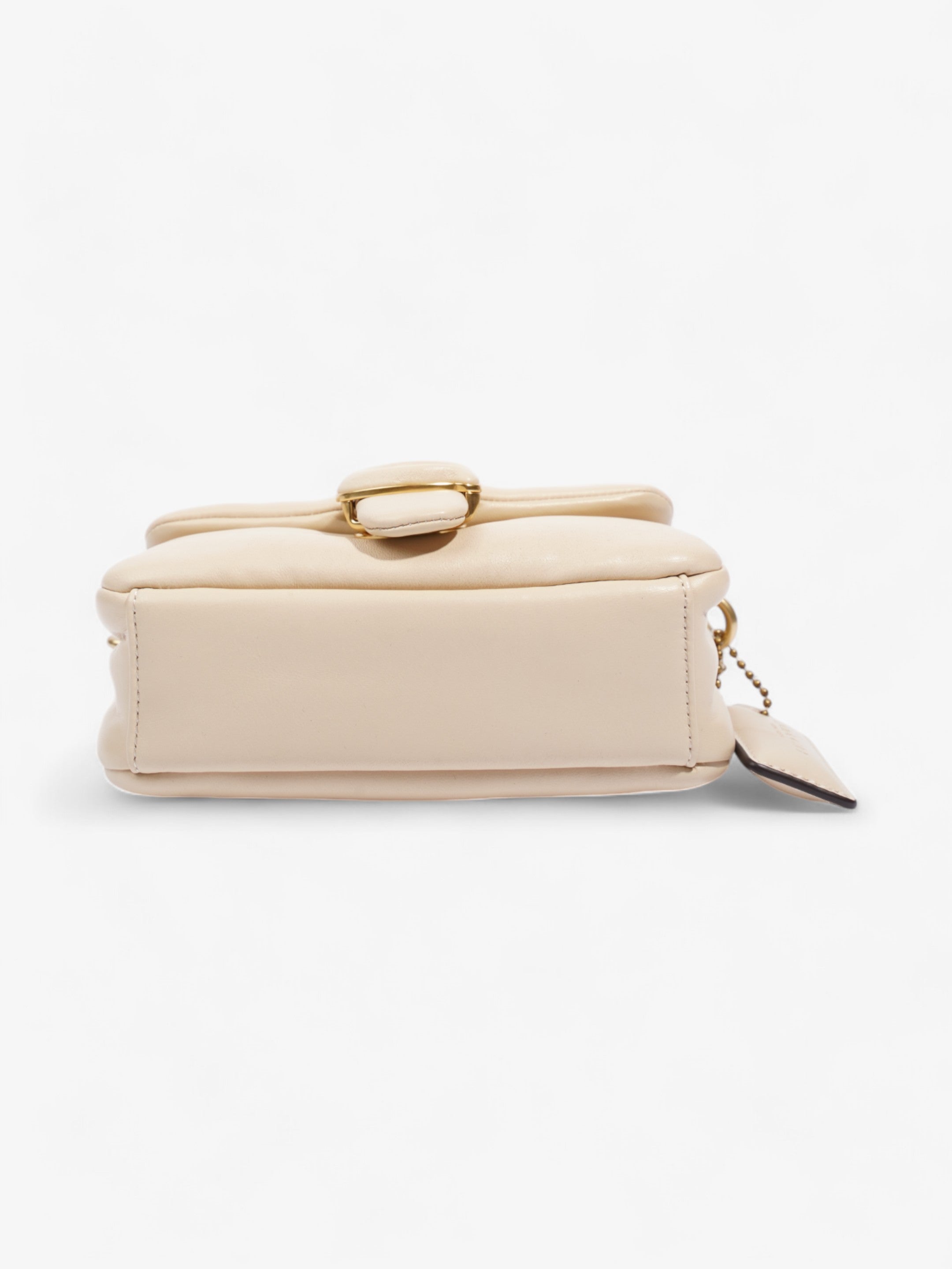 Coach Pillow Tabby Beige Leather 18