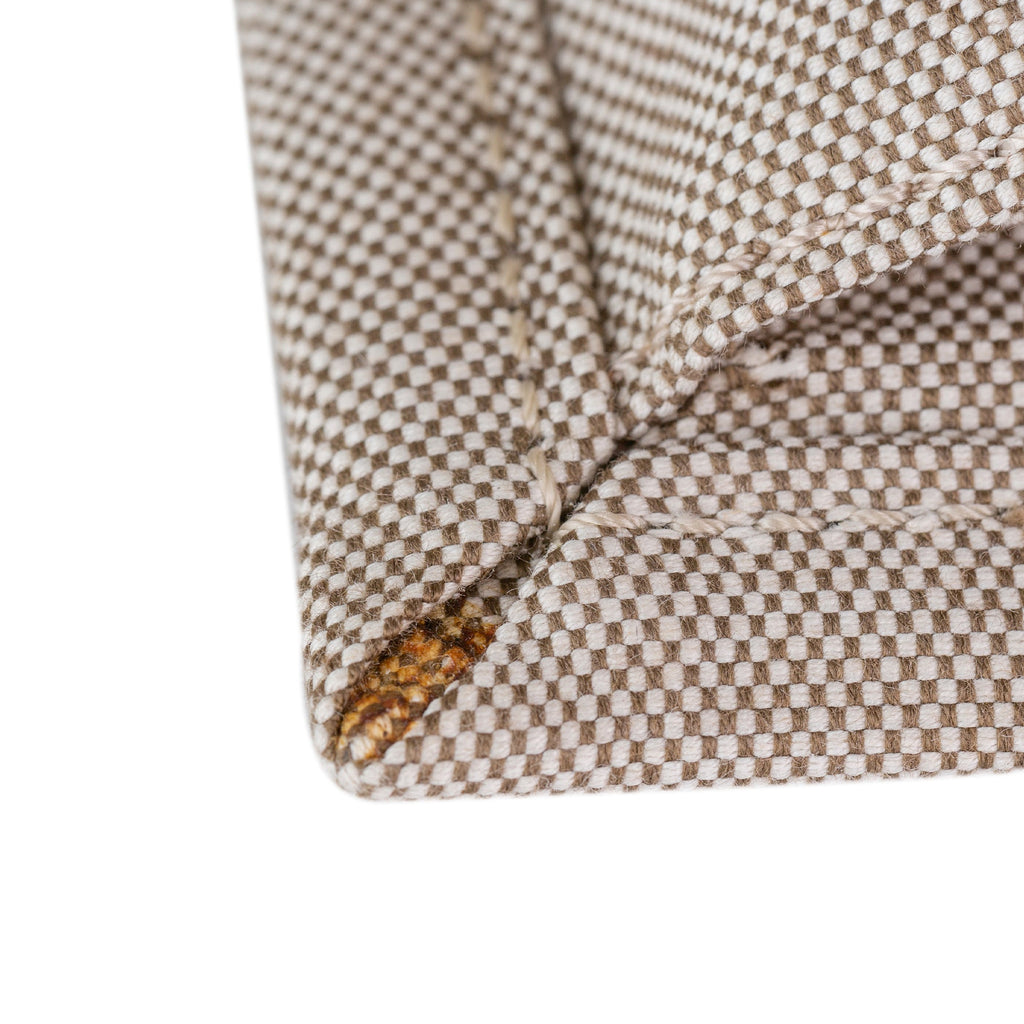 Brown Off White Repeat 38 Canvas Tote Bag