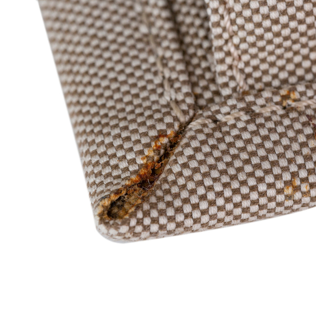 Brown Off White Repeat 38 Canvas Tote Bag