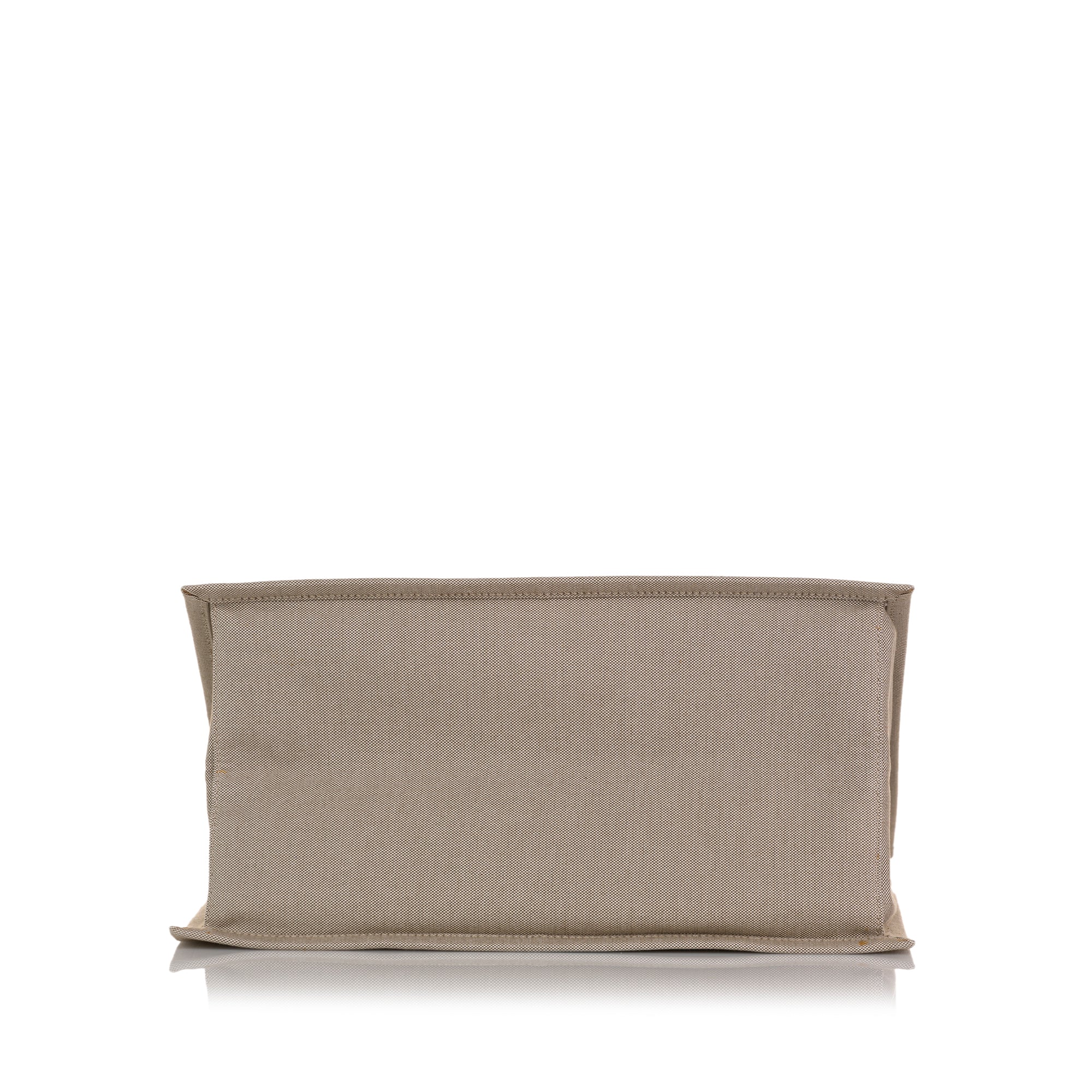Brown Off White Repeat 38 Canvas Tote Bag