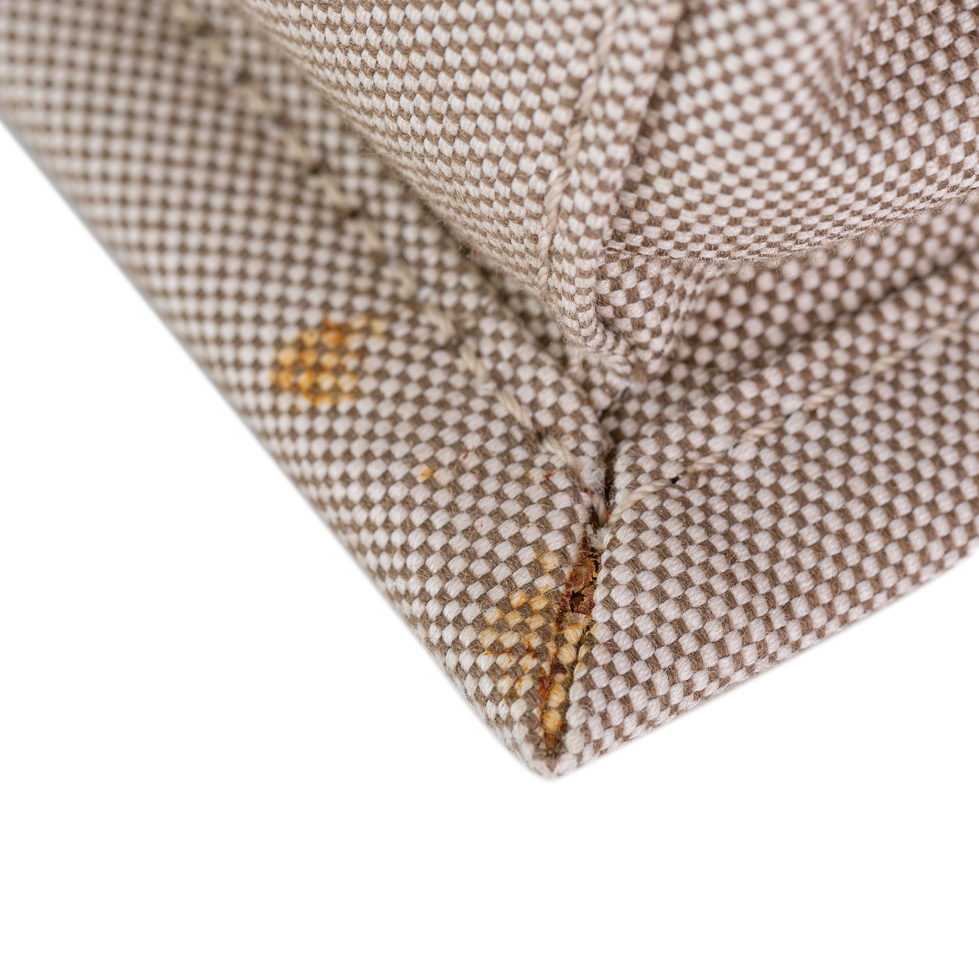 Brown Off White Repeat 38 Canvas Tote Bag