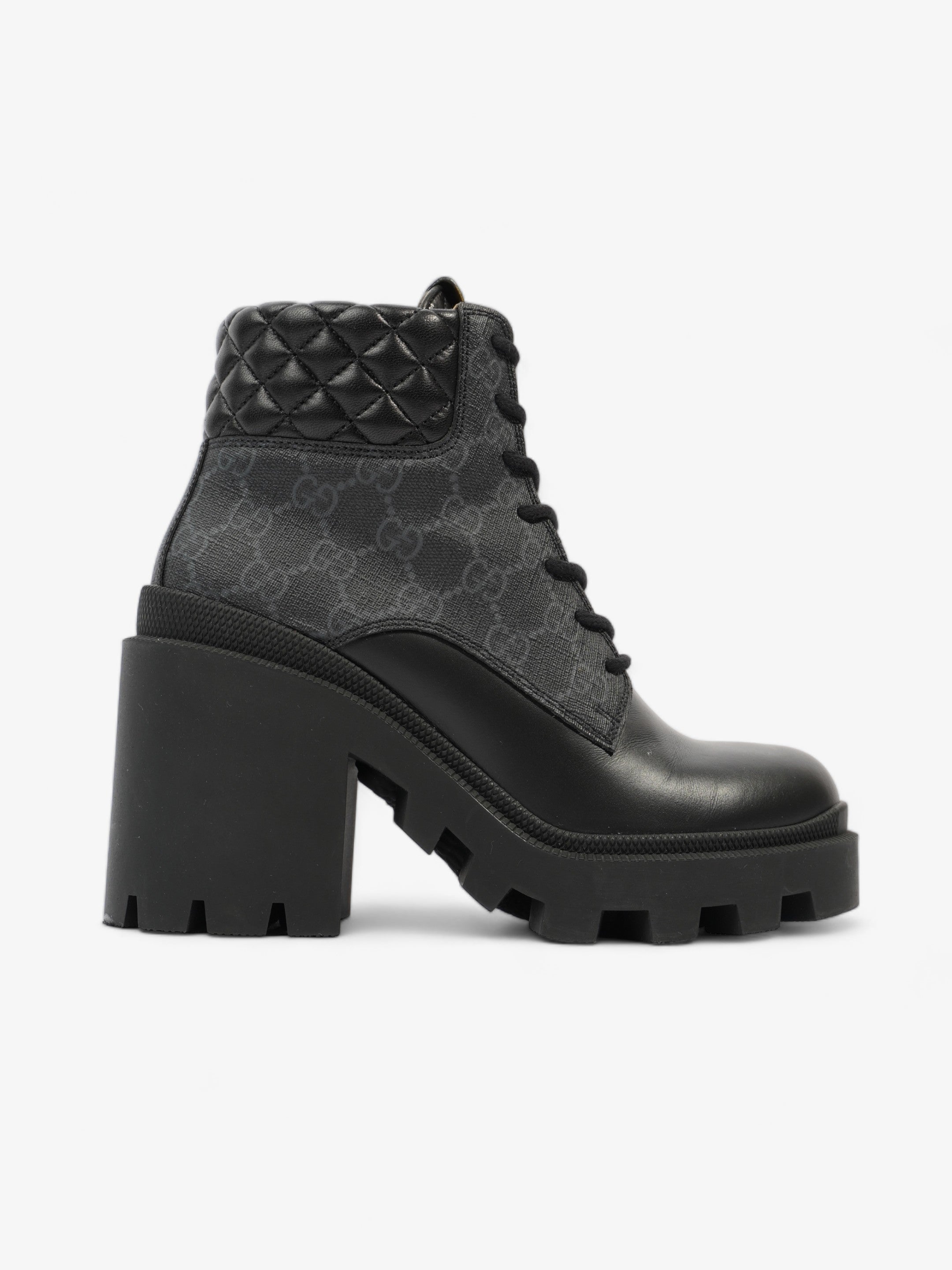Gucci Trip GG Boots 90 Black / Black Monogram Leather EU 37 UK 4