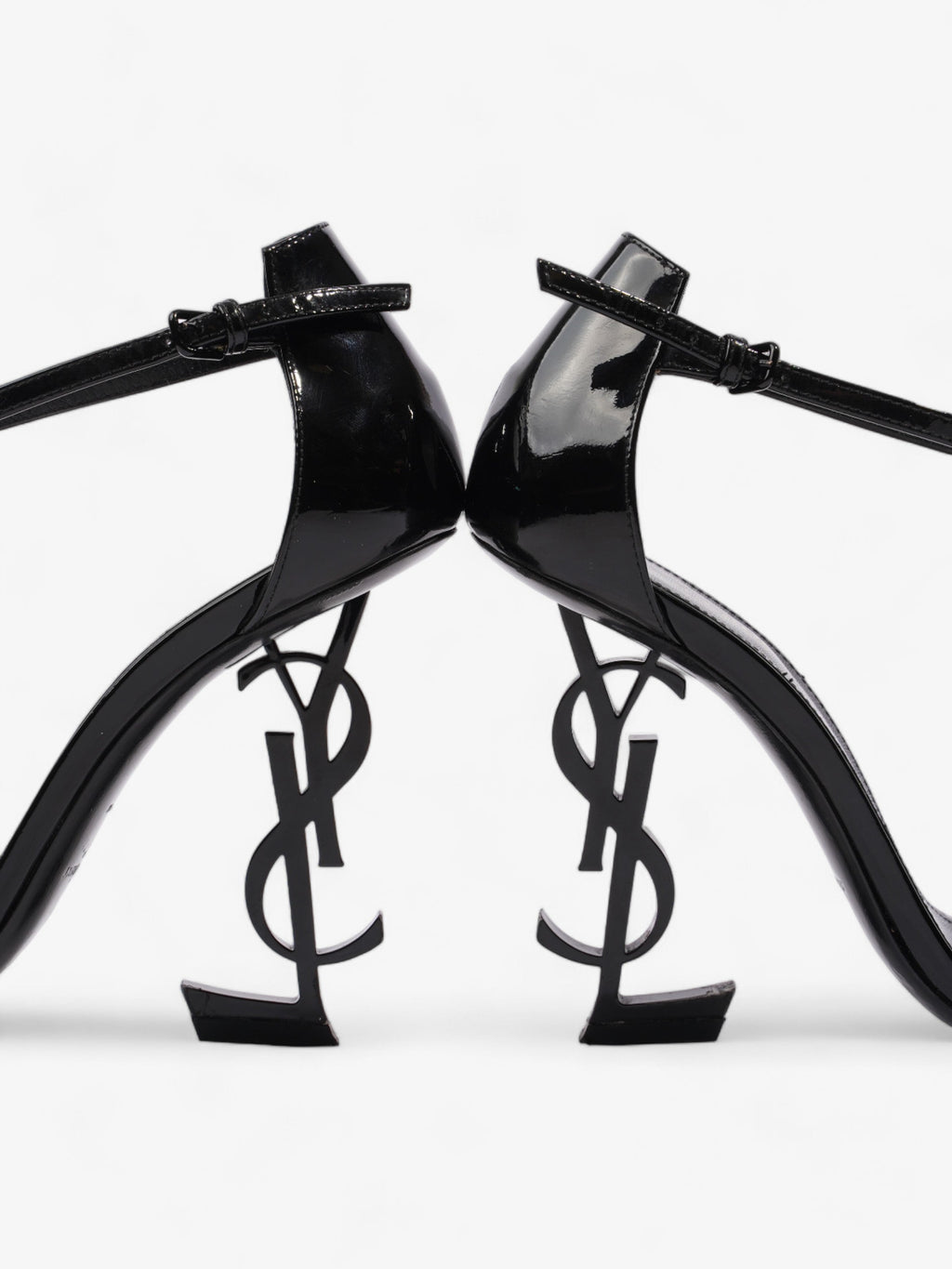 Saint Laurent Opyum Heels 110 Black Patent Leather EU 37 UK 4