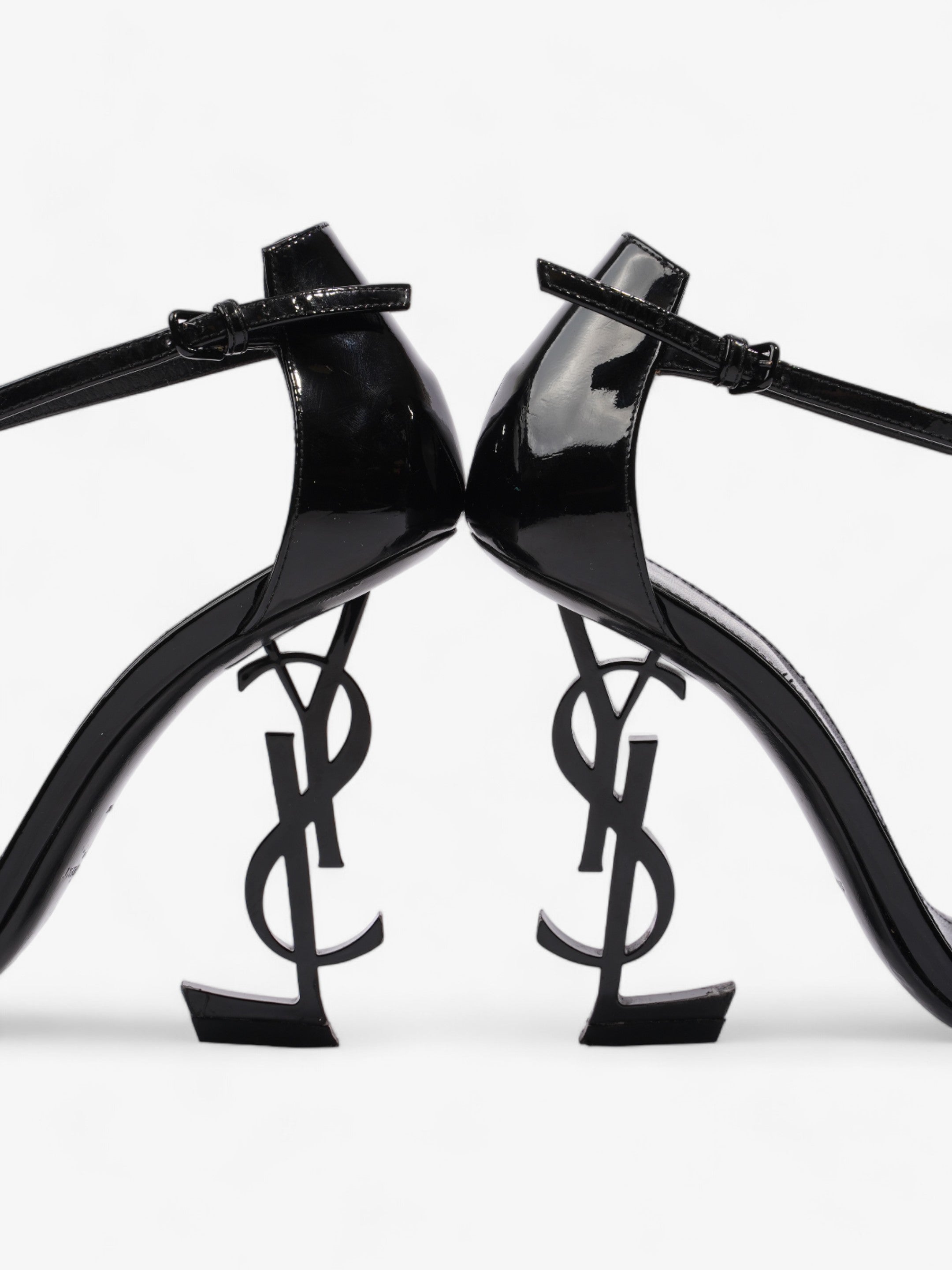 Saint Laurent Opyum Heels 110 Black Patent Leather EU 37 UK 4