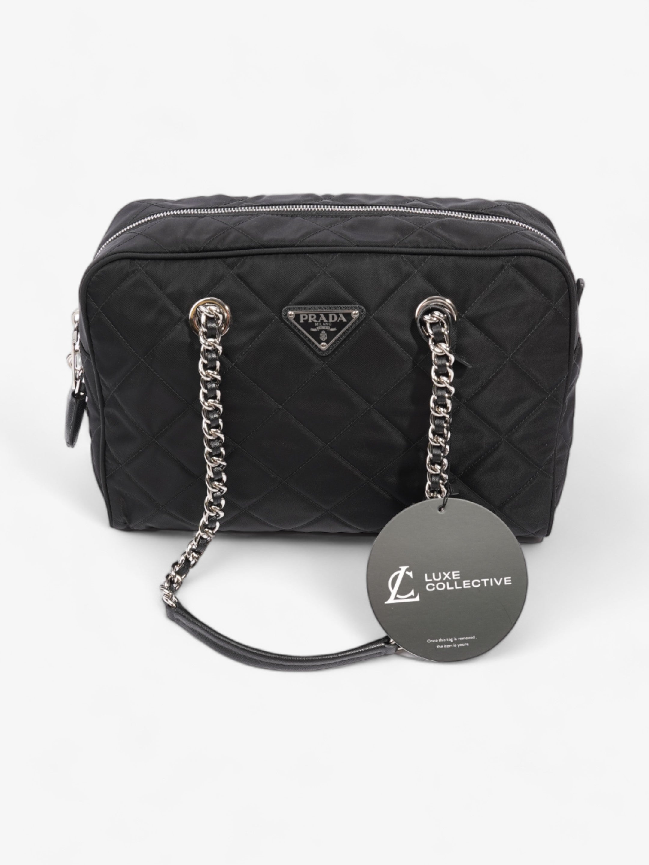 Prada Quilted Tessuto Impuntu Black Nylon