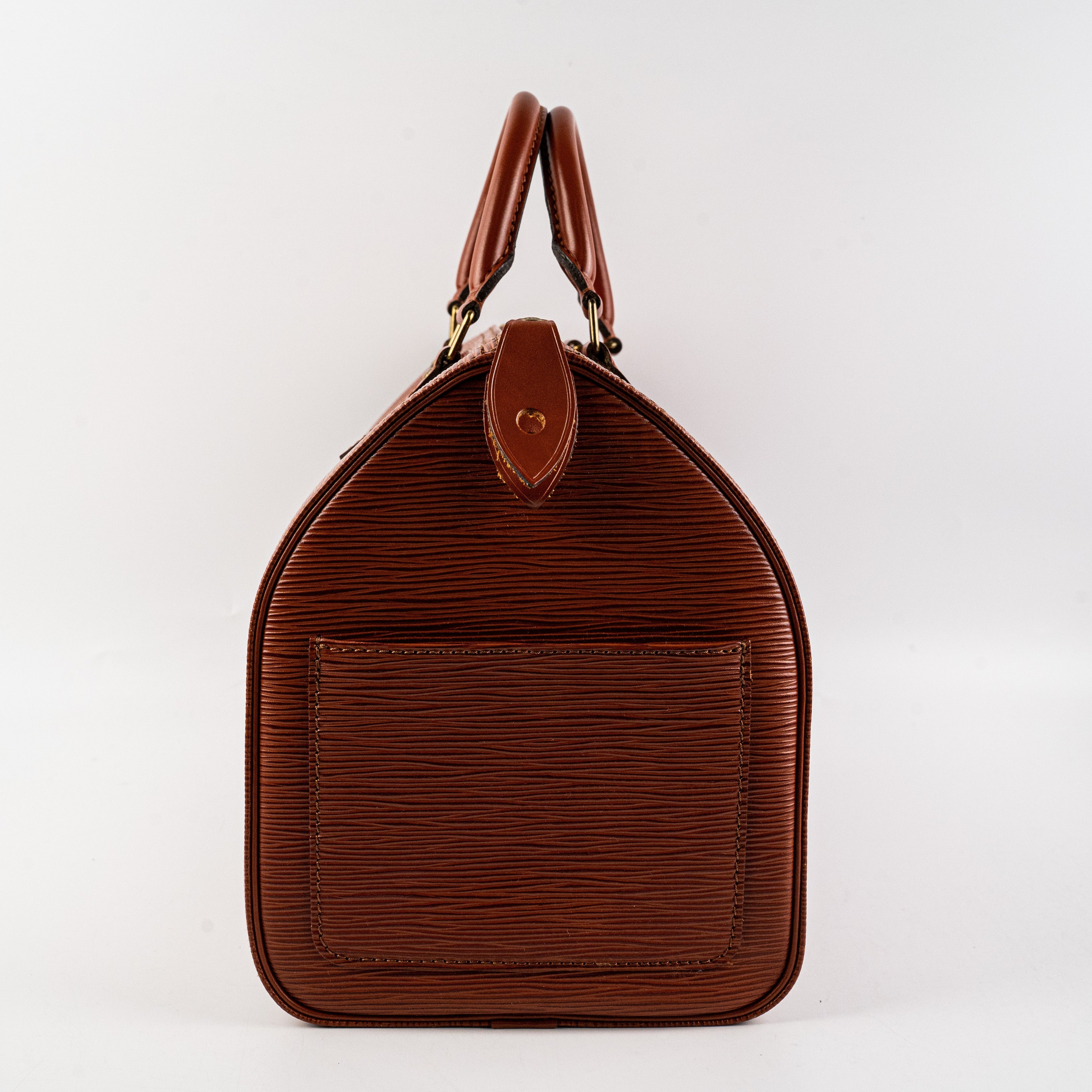 Louis Vuitton Vintage Speedy 30 Epi Leather Brown